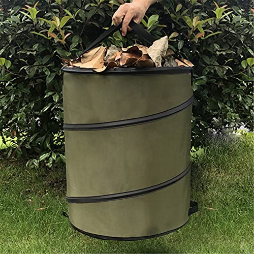 TraveTR TraveT Heavy Duty Garden Bin Pop Up Camp Trash Can for Garbage Litter Storage Collection Armygreen