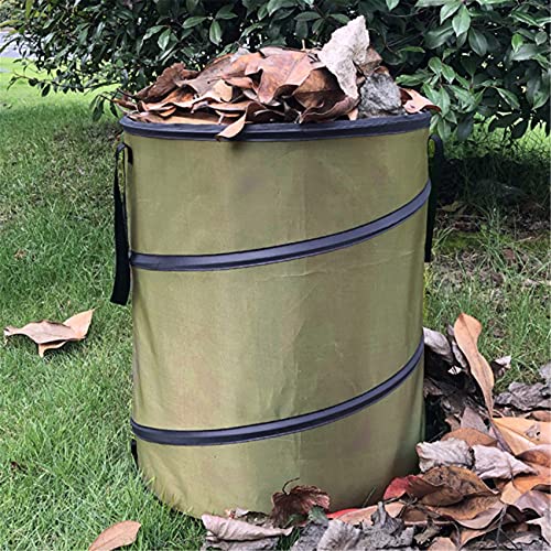 TraveTR TraveT Heavy Duty Garden Bin Pop Up Camp Trash Can for Garbage Litter Storage Collection Armygreen