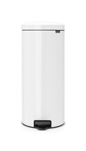 brabantia 114748 pedal bin newicon with metal inner bucket, 30 litre – white