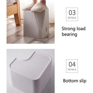 Kitchen Trash Can Stacked Sorting Trash Bin Recycling Bin Household Dry and Wet Separation Waste Bin Rubbish Bin for Living Room, Office, Bedroom, Bathroom, Kitchen (Grey, Large)