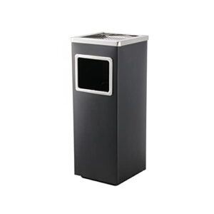 lwsx bathroom trash can square trash can vertical garbage can stainless steel european style garbage bin 12l/3.1 gallons with ashtray kitchen trash can (color : c)