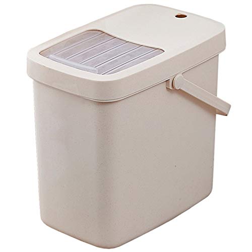 GUAPIHUO YLIJUN-LAJTO Waste Bins, 7L Waste Bin Tea Residue Pressing Cover Dustbin Trash Office Tea with Lid Filter Drainage Can Set Bucket Dispenser