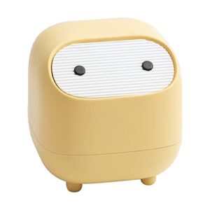 Tabletop Trash Can Mini Trash Can with Lid, Desktop Trash Can Small, Children's Room, Stylish, Cute, Interior, One Touch, Trash Can