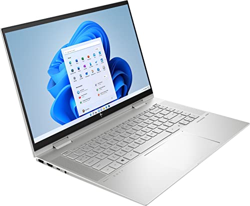 HP 2022 Newest Envy x360 2-in-1 15.6" Touchscreen Laptop, Intel Core i5-1155G7, Intel Iris Xe Graphics, 8GB DDR4 RAM, 256GB PCIE SSD, Fingerprint, Backlit Keyboard, Stylus Pen, Win 11 Home, Silver