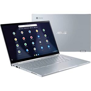 ASUS Chromebook Flip C433 14" FHD Touchscreen 2-in-1 Laptop, Intel Core m3-8100Y up to 3.4GHz, 8GB RAM, 128GB Storage (64GB eMMC + 64GB Flash Drive), 802.11AC WiFi, Backlit Keyboard, Silver, Chrome OS