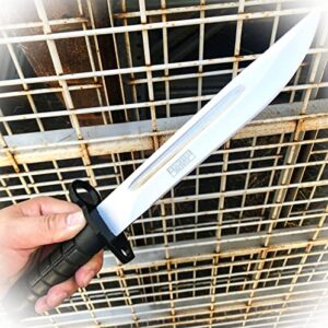 new 13.5″ army military tactical bayonet fixed blade hunting combat knife w/ sheath camping outdoor pro tactical elite knife blda-0743