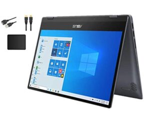 asus vivobook 14″ fhd led 2-in-1 touchscreen premium laptop bundle accessory | intel core i5-10210u | 8gb ddr4 ram | 512gb ssd | backlit keyboard | fingerprint | hdmi | windows 10