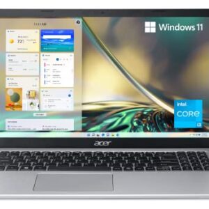 Acer Aspire 5 A515-56-32DK Slim Laptop - 15.6" Full HD IPS Display - 11th Gen Intel i3-1115G4 Dual Core Processor - 4GB DDR4 - 128GB NVMe SSD - WiFi 6 - Amazon Alexa - Windows 11 Home in S mode.