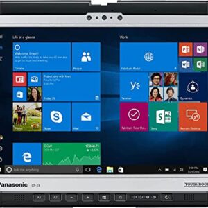 Toughbook Panasonic CF-33, Intel i5-7300U, 12" QHD Touch-Digitizer, 16GB RAM, 512GB SSD, Infrared Webcam, GPS, 4G LTE, 2D Barcode Reader, Fingerprint Reader, Premium Keyboard, Win 10 Pro (Renewed)