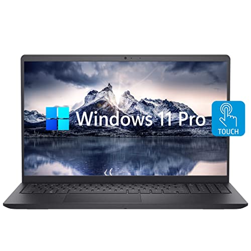 Dell Touchscreen 15.6” Inspiron Laptop with Windows 11 Pro (Latest Model), Full HD IPS Display, Intel Quad Core i5-1135G7, 12GB RAM, 512GB SSD, Intel Iris Xe Graphics, HDMI, Webcam, Black