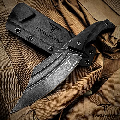 Tactical Knife Hunting Knife Survival Knife D2 Clip Point Blade G10 Handle Kydex Sheath Molle Clip Fixed Blade Knives Camping Accessories Camping Gear Survival Kit Survival Gear And Equipment Tactical Gear Hunting Gear EDC Knife EDC Gear 40161 (Stonewash