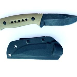 LETHALIFE Tactical Fixed Blade Hunting Knife - Full Tang, Coyote Brown