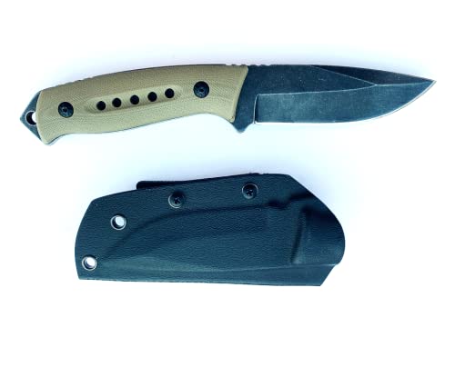 LETHALIFE Tactical Fixed Blade Hunting Knife - Full Tang, Coyote Brown