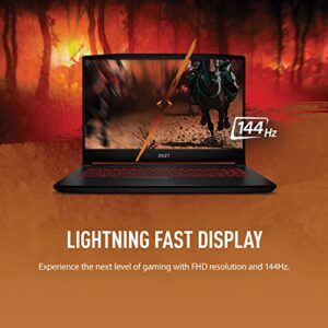 MSI Katana GF66 15.6" 144Hz FHD Gaming Laptop: Intel Core i7-12650H RTX 3050 Ti 16GB 512GB NVMe SSD, Type-C USB 3.2 Gen 1, High-ResoluTion Audio, Cooler Boost 5, Win11 Home: Black 12UD-436