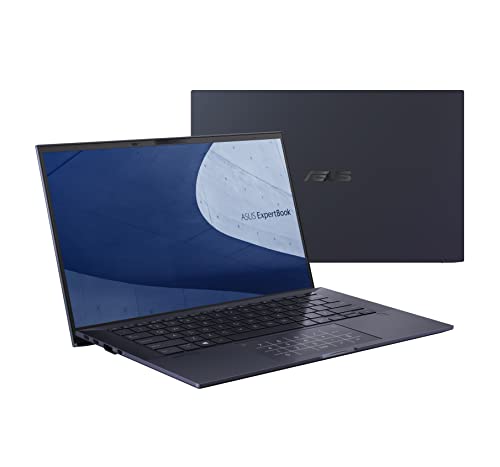 ASUS ExpertBook B9 Intel EVO Thin & Light Laptop, 14” FHD, Intel Core i7-1255U, 2TB SSD, 32GB LPDDR5 RAM, Military Grade Durable, Webcam Privacy Shield, Win 11 Pro, Black, B9450CBA-XVE77