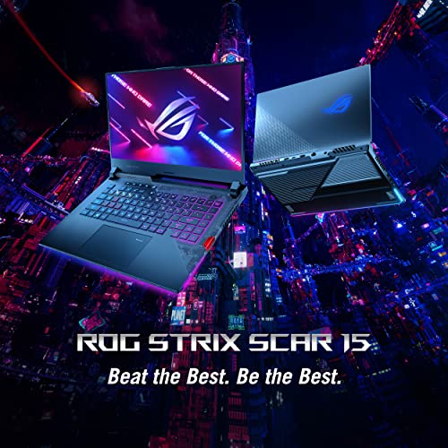 ASUS ROG Strix Scar 15 Gaming Laptop, 15.6" 300Hz IPS Type FHD Display, NVIDIA GeForce RTX 3080, AMD Ryzen 9 5900HX, 16GB DDR4, 1TB SSD, Opti-Mechanical Per-Key RGB Keyboard, Windows 11, G533QS-DS94
