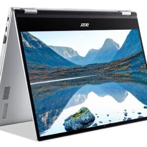 Acer 2022 Convertible 2-in-1 Chromebook-14inch Frameless FHD IPS Touchscreen, Ryzen 3 Up to 3.35GHz, 4GB Ram, 64GB SSD, Backlit Keyboard, 6th Gen WiFi, Metal Chassis, Chrome OS(Renewed) (Dale Silver)