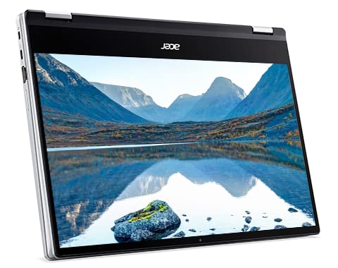 Acer 2022 Convertible 2-in-1 Chromebook-14inch Frameless FHD IPS Touchscreen, Ryzen 3 Up to 3.35GHz, 4GB Ram, 64GB SSD, Backlit Keyboard, 6th Gen WiFi, Metal Chassis, Chrome OS(Renewed) (Dale Silver)