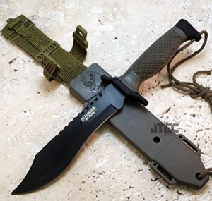tactical bowie survival hunting knife 12 inch military combat fixed blade jvr57