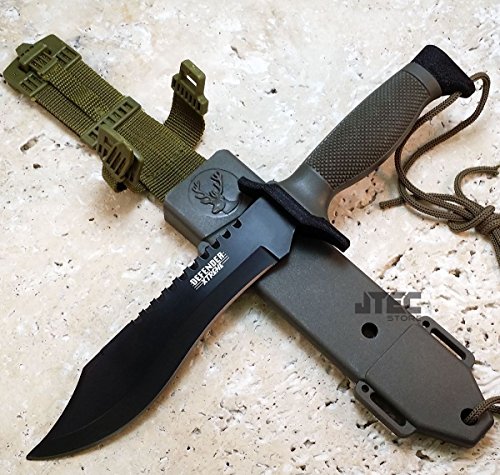 Tactical Bowie Survival Hunting Knife 12 Inch Military Combat Fixed Blade Jvr57