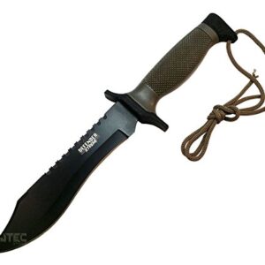 Tactical Bowie Survival Hunting Knife 12 Inch Military Combat Fixed Blade Jvr57