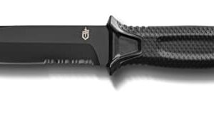 GERBER StrongArm Fixed Blade Knife with Serrated Edge - Black