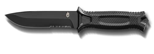 GERBER StrongArm Fixed Blade Knife with Serrated Edge - Black