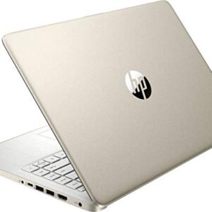 HP Laptop 14-DQ0033DX 14" Intel Celeron N4120, Intel UHD Graphics 600, 4GB RAM DDR4, 64GB eMMC, Windows 11 Home in S Mode, Pale Gold (Renewed)