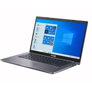 Asus VivoBook 14 Thin and Light Laptop, 14'' FHD IPS Display, 11th Gen Core i3-1115G4, 8GB DDR4 RAM, 256GB PCIe SSD, USB-C, HDMI, Backlit Keyboard, Fingerprint Reader, WiFi, Webcam, Win 11 Slate Grey