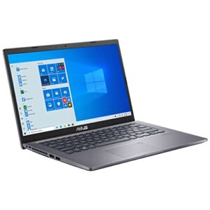 Asus VivoBook 14 Thin and Light Laptop, 14'' FHD IPS Display, 11th Gen Core i3-1115G4, 8GB DDR4 RAM, 256GB PCIe SSD, USB-C, HDMI, Backlit Keyboard, Fingerprint Reader, WiFi, Webcam, Win 11 Slate Grey