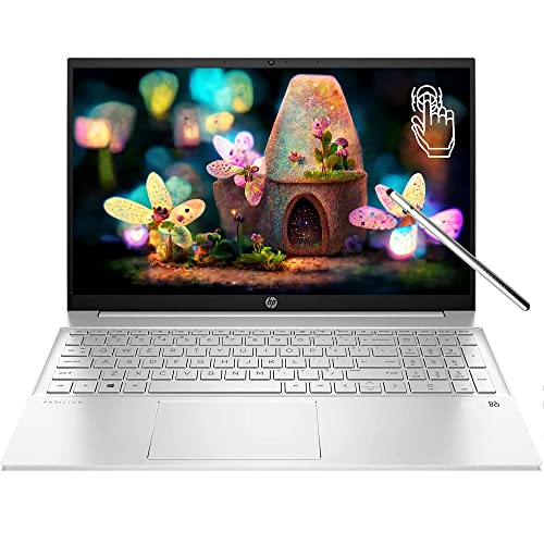 HP Newest Pavilion 15.6" FHD IPS Touchscreen Display Laptop AMD Ryzen 7 5825U(Beat i7-1185G7), Backlit KB, W/ Stylus -32GB DDR4 RAM, 2048GB PCIE SSD, - Windows 11 Home - Silver