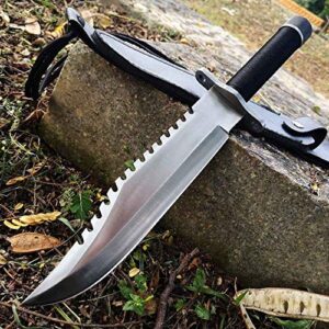 holyedge 13″ fixed blade knife with half serrated edge and compass handle – best camping,hunting,fishing,hiking tactical survival knife