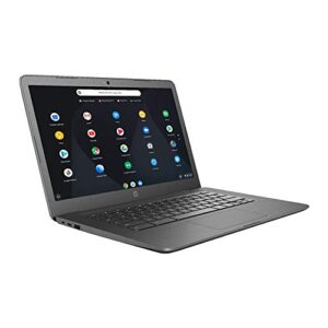 2022 HP Chromebook 14" HD Touchscreen Laptop Computer, Intel Celeron N3350 Dual-core Processor, 4GB RAM, 32GB eMMC, HD Webcam, Intel HD Graphics 500, USB-C, Chrome OS, Gray, 32GB SnowBell USB Card