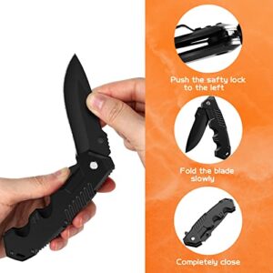 Gifts for Fathers Day Dad Men Him Grandpa from Daughter and Son - Birthday Gifts for Husband Boyfriend, Personalized Pocket Folding Knife with clip for EDC Outdoor Camping Hunting, Tactical, Survival