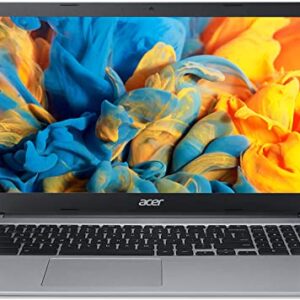 Acer 2022 15inch HD IPS Chromebook, Intel Dual-Core Celeron Processor Up to 2.55GHz, 4GB RAM, 32GB Storage, Super-Fast WiFi Up to 1300 Mbps, Chrome OS-(Renewed) (Dale Silver)