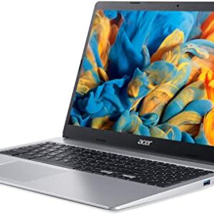 Acer 2022 15inch HD IPS Chromebook, Intel Dual-Core Celeron Processor Up to 2.55GHz, 4GB RAM, 32GB Storage, Super-Fast WiFi Up to 1300 Mbps, Chrome OS-(Renewed) (Dale Silver)