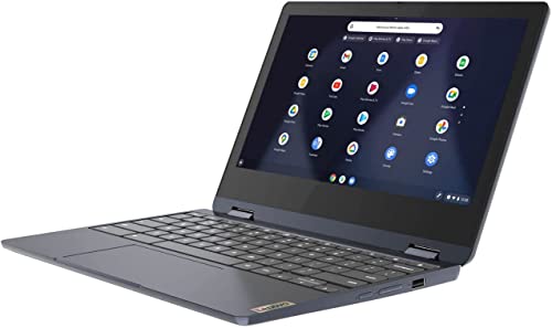 Lenovo 2022 Flex 3 Touchscreen Chromebook, 2-in-1 11.6" HD for Business and Student Laptop, MT8183 CPU, 4GB LPDDR3, 64GB eMMC, Webcam, Blue, Chrome OS, 32GB USB Card
