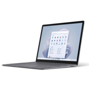 microsoft surface laptop 5 (2022), 13.5″ touch screen, thin & lightweight, long battery life, fast intel i5 processor for multi-tasking, 256gb storage with windows 11, platinum