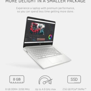 HP 14 Laptop, AMD Ryzen 5 5500U, 8 GB RAM, 256 GB SSD Storage, 14-inch Full HD Display, Windows 11 Home, Thin & Portable, Micro-edge & Anti-glare Screen, Long Battery Life (14-fq1025nr, 2021)