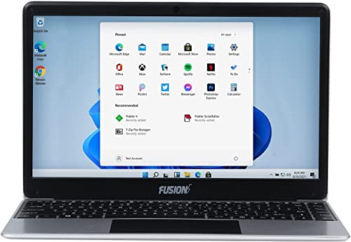 Fusion5 14.1" Full HD Windows 11 Laptop - 128GB Storage, 4GB RAM, T90B+ Pro Model Lapbook, N4120 Intel Quad Core CPU, 5GHz WiFi (Dual-Band WiFi) 2X WiFi speeds, USB 3.0, Supports M.2 SATA SSD (128GB)