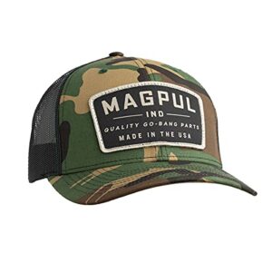 magpul mens magpul snap back baseball cap, one size fits most go bang trucker hat woodland camo, woodland camo, one size us
