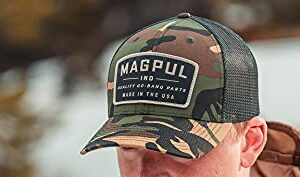 Magpul mens Magpul Snap Back Baseball Cap, One Size Fits Most Go Bang Trucker Hat Woodland Camo, Woodland Camo, One Size US