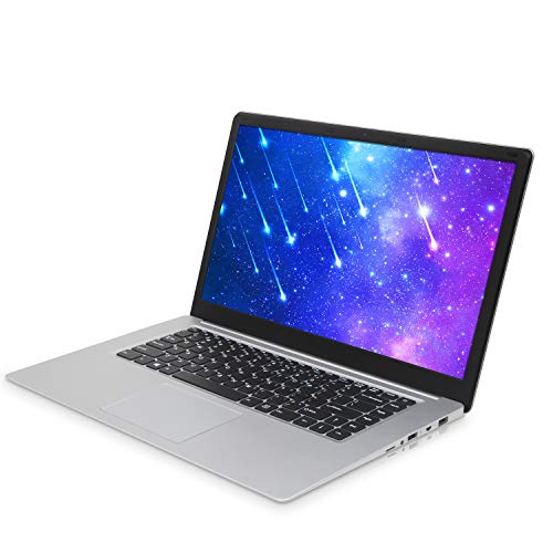 2020 15.6-inch Laptop 6G + 256G, celeron J3455 high-Performance Quad-core CPU, 2PCS 4500mAh can Work continuously for 6-8 Hours, WiFi, HDMI, Bluetooth 4.0, Windows 10 (Silver 6G+256G)