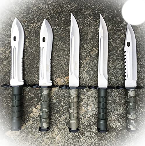 New 5PC Military Survival BAYONET Fixed Blade Hunting Combat Tactical Knife Camping Outdoor Pro Tactical Elite Knife BLDA-1174