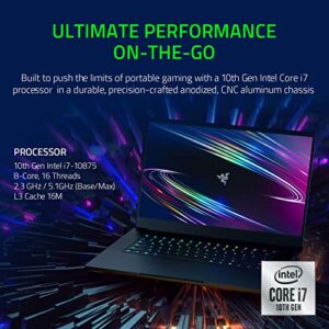 Razer Blade 15 Advanced Gaming Laptop 2020: Intel Core i7-10875H 8-Core, NVIDIA GeForce RTX 2070 Super Max-Q, 15.6” FHD 300Hz, 16GB RAM, 512GB SSD, CNC Aluminum, Chroma RGB Lighting, Thunderbolt 3