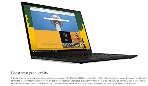 Lenovo X1 Nano, The Lightest ThinkPad Laptop Ever, with 13" 2K Display, 11th Gen i5-1130G7 Processor, 16GB 4267MHz Memory, 512GB SSD, Thunderbolt 4, and Windows 10 Pro