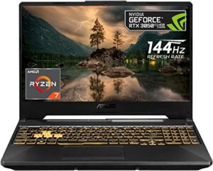 asus tuf gaming a15 15.6″ fhd 144hz gaming laptop amd ryzen 7 6800h（>i9-10885h）, nvidia geforce rtx 3050 ti, wi-fi 6,32gb ddr5 ram, 1024gb pcie ssd, rgb backlit keyboard, webcam, window 11 home, gray