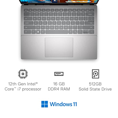 Dell Inspiron 14 5420 14 inch Student Laptop - 2.2K Display, Intel Core i7-1255U, 16GB DDR4 RAM, 512GB SSD, NVIDIA GeForce MX570, HDMI, USB-C, Bluetooth, Wi-Fi 6, Windows 11 Pro - Silver