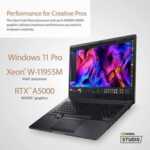 ASUS ProArt StudioBook Pro 16 OLED Laptop, 16” 3840x2400 OLED Display, Intel Xeon W-11955M, 64GB DDR4, 4TB PCIe SSD, Nvidia RTX A5000, Windows 11 Pro, W7600H5A-XH99, Star Black