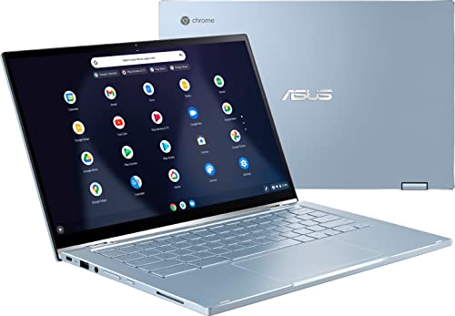 Asus Flagship Chromebook 14'' FHD Touchscreen 2-in-1 Thin and Light Laptop, Intel Core M3-8100Y(Up to 3.4GHz), 8GB RAM, 64GB eMMC, Wi-Fi 6, Webcam, Zoom Meeting, Chrome OS, Silver, w/GM Accessories